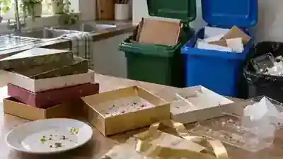 UK council recycling rules when mithai boxes pile up after Eid