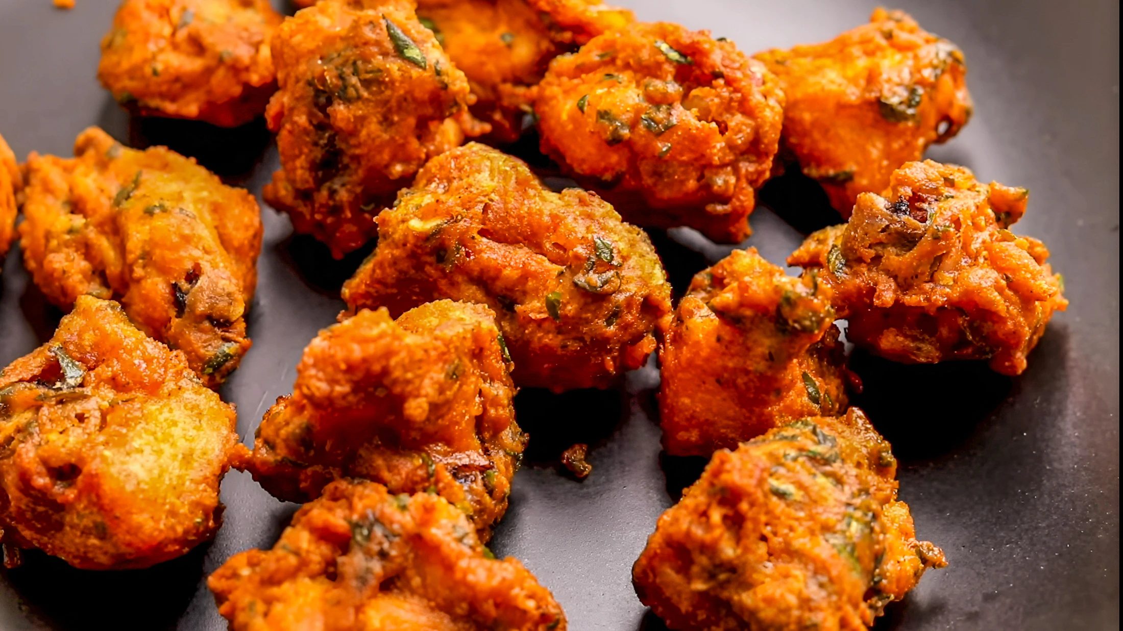 Crispy pakoras without a heavy batter: control the water first