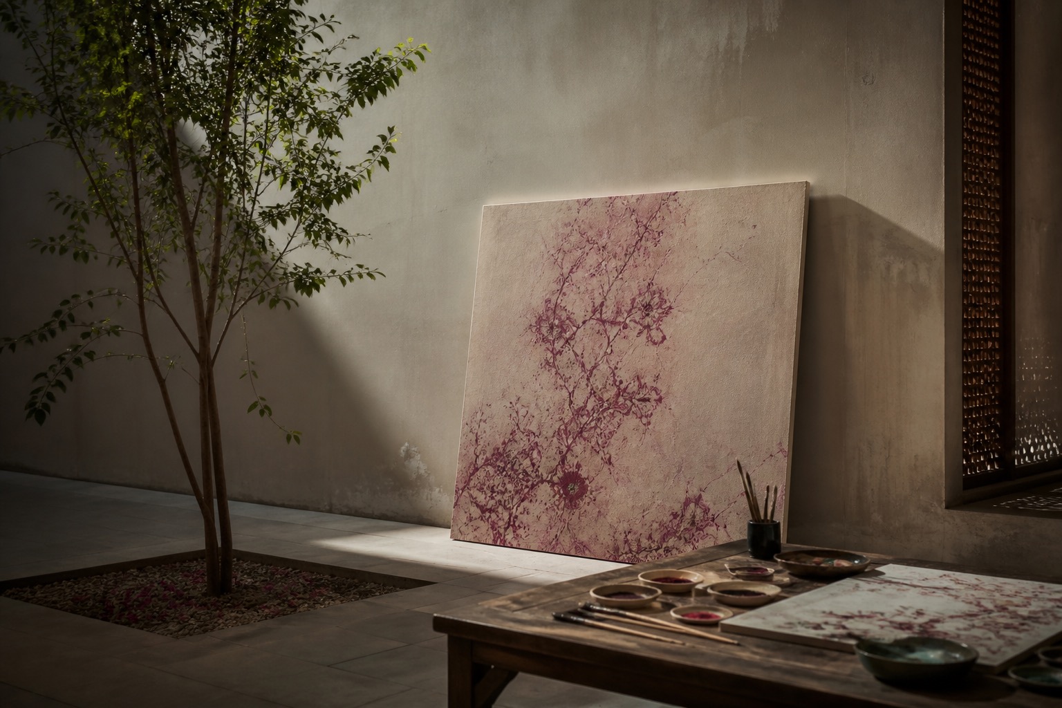 Imran Qureshi: miniature painting, gardens, and architectural space