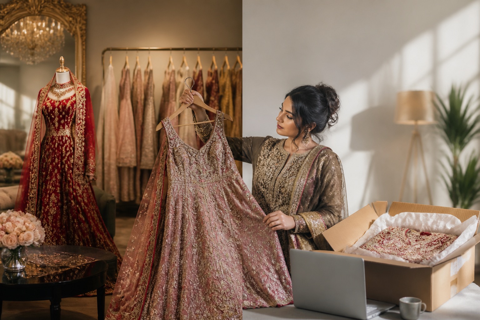Pakistani wedding dresses in the USA: boutique versus direct order