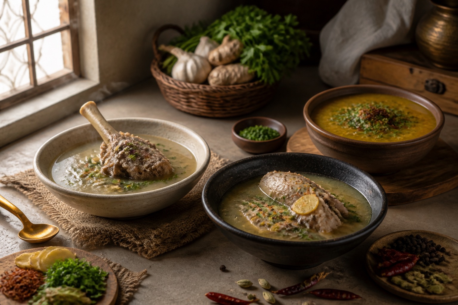 Pakistani winter soups, yakhni, and shorba
