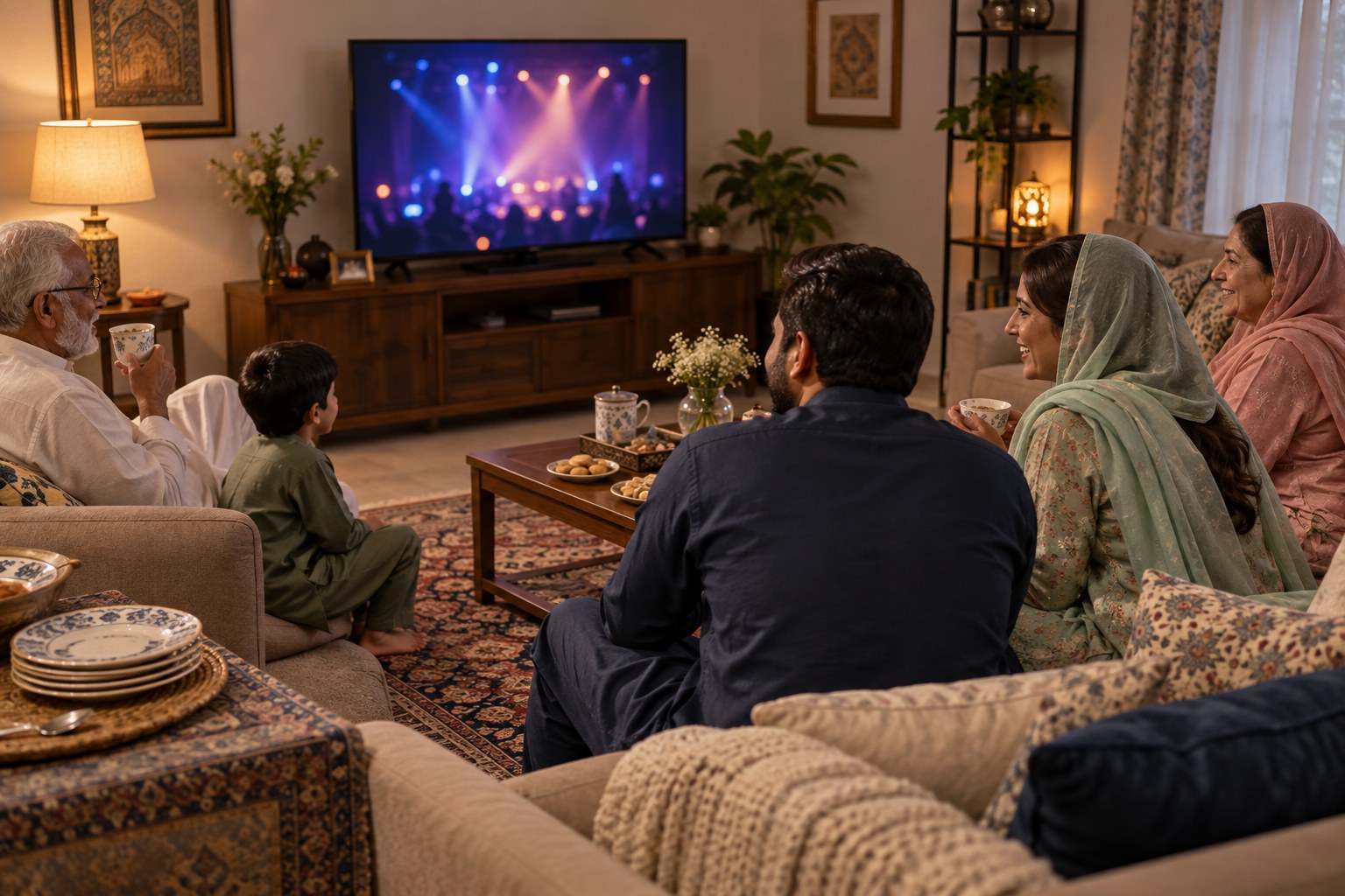 After dinner: rooms, screens, and Coke Studio