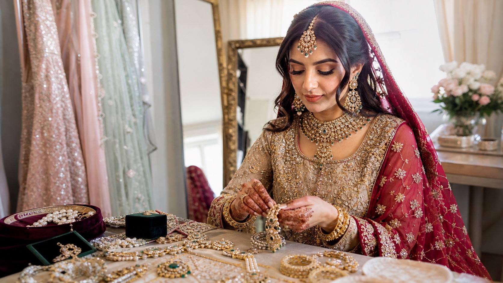 Pakistani bridal jewellery checklist by ceremony