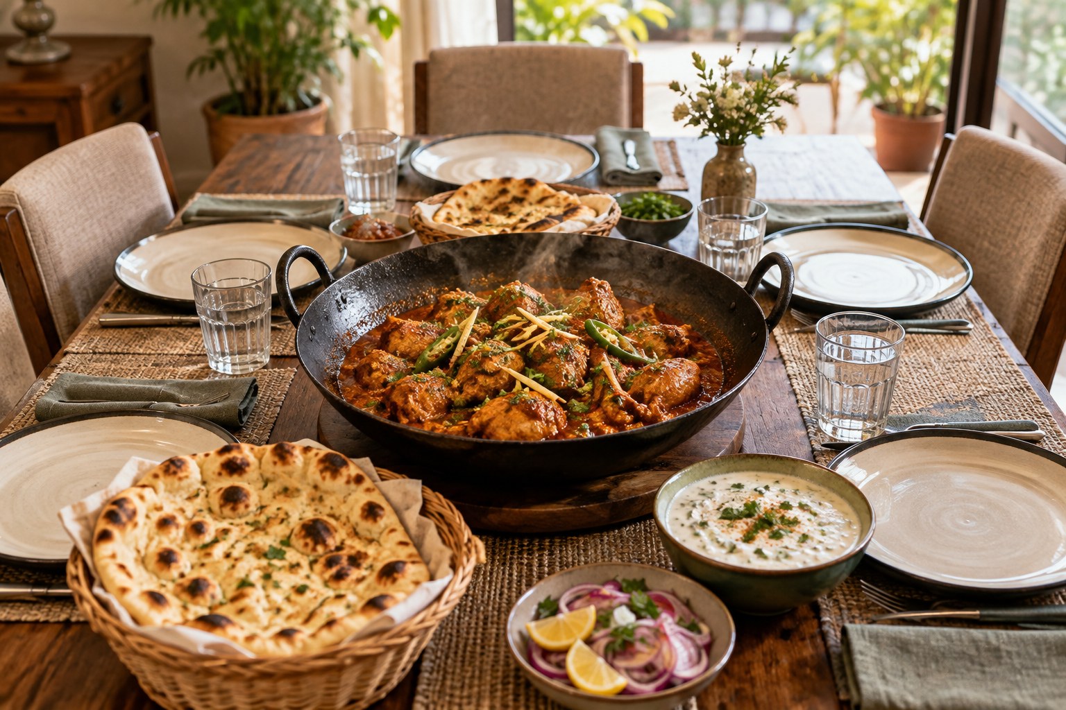How to order karahi for a table of six