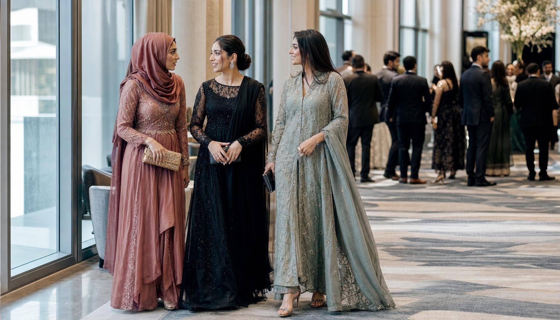 Modest formalwear for US corporate galas
