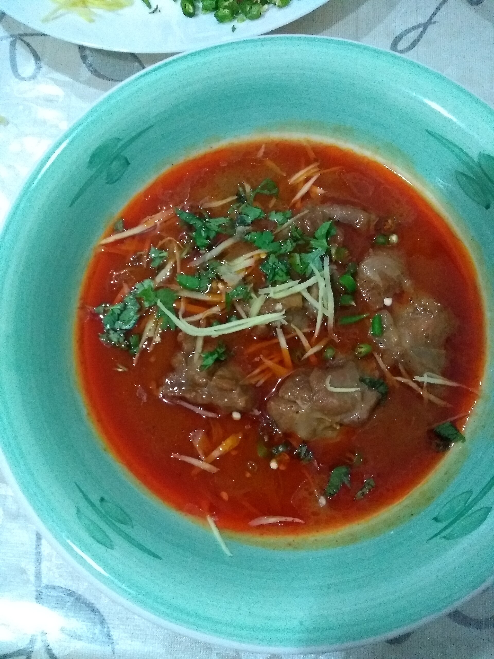 Ground spices in a metal bowl