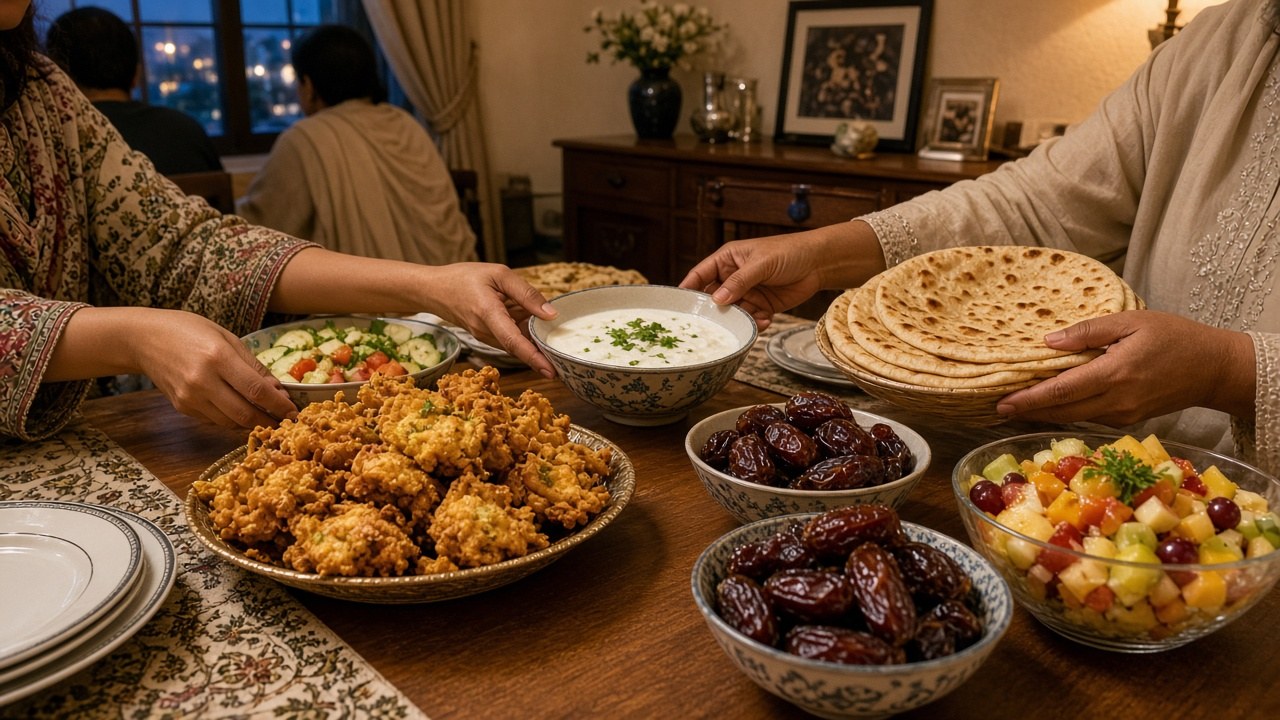 The iftar rotation, without the TV cook