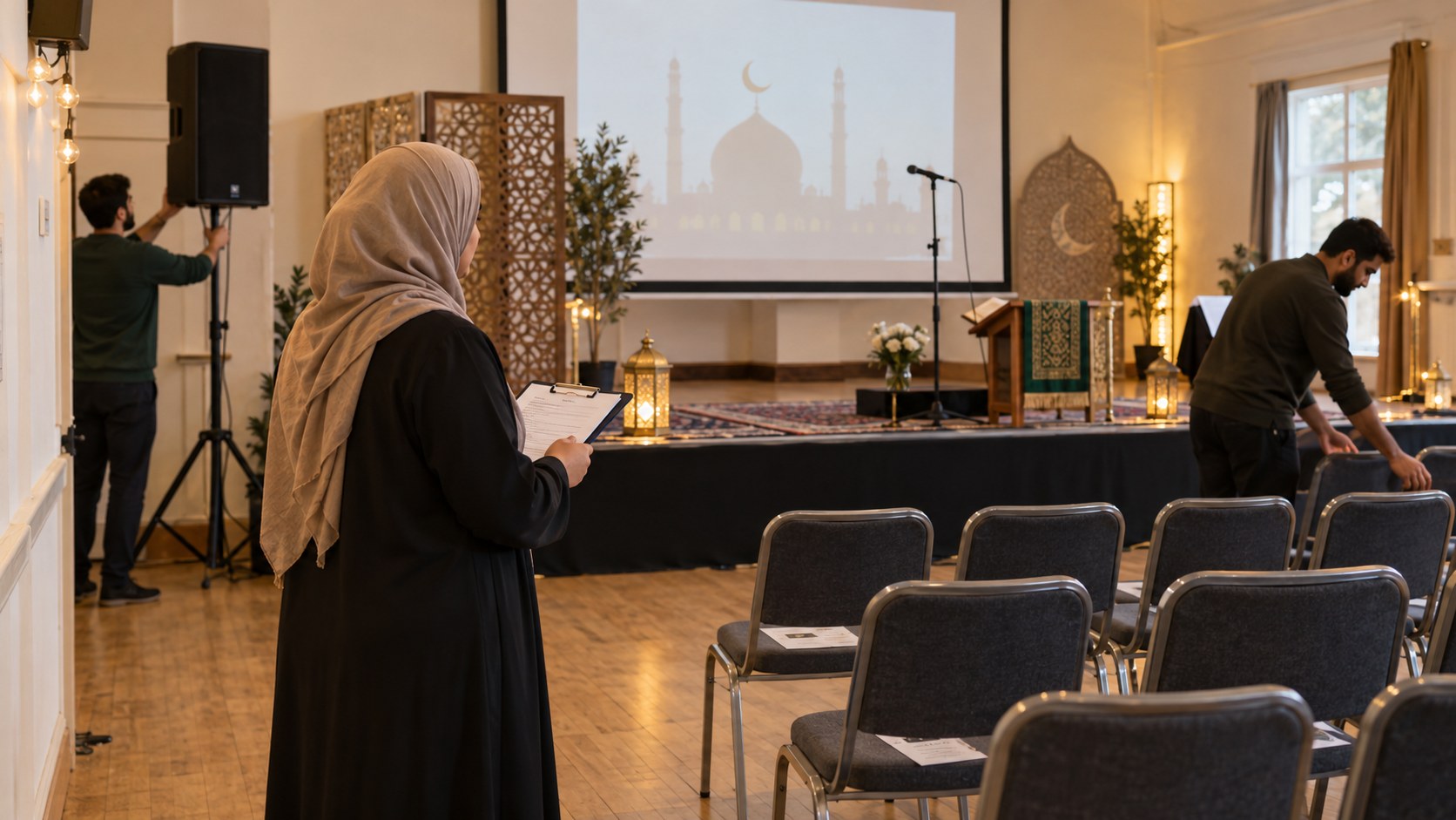 UK mosque shoe racks and rainy-day etiquette for guests