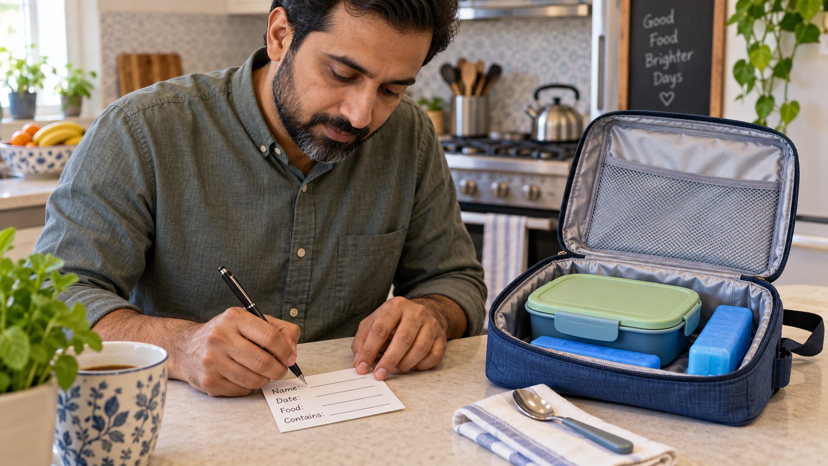 US daycare lunch notes when sending Pakistani food